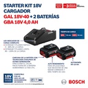 Bateria BOSCH 18 V LITHIUM-IO / STARTER KIT / GAL 1880 / 4.0 Ah / BOSCH-