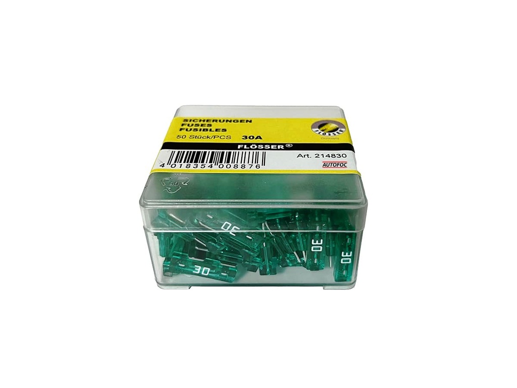 Fusible FLOSSER NORMAL Verde / Uña / 30 Amp / BOSCH-10-D-1