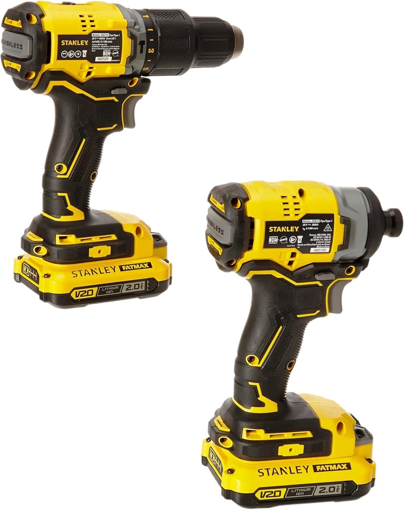 Combo Taladro SBD715+SBI810 / 2 Bateria 1 Cargador / 20 Volt / STANLEY / DEWALT-1-E-2-B