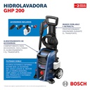 Hidrolavadora BOSCH GHP 180 / 1,800 PSI / 1600 W / 6.3Lt /Min / DEWALT-