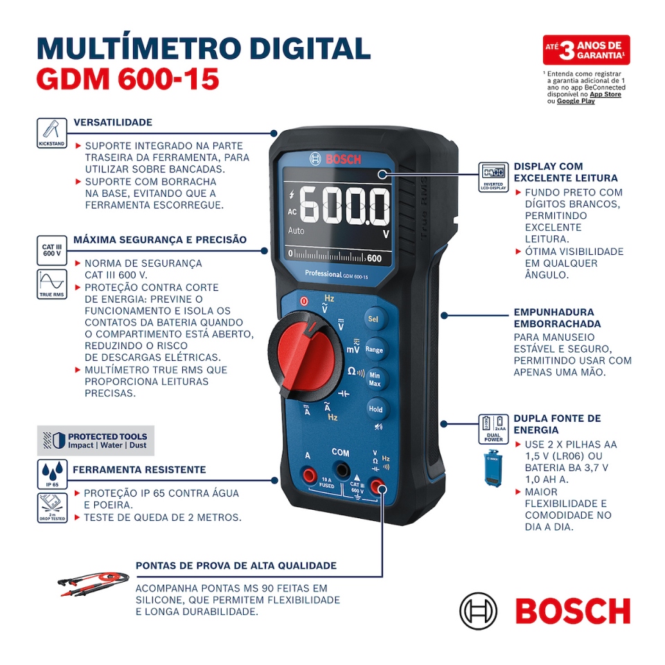Multimetro digital GDM 600-15 BOSCH Profesional / BOSCH-