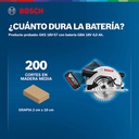 Sierra Circular 6 1/2" / 18V - GKS 18V-57 / BARETOOL / GRATIS 2-BATERIA + 1-CARGADOR / BOSCH-8-D-2-A