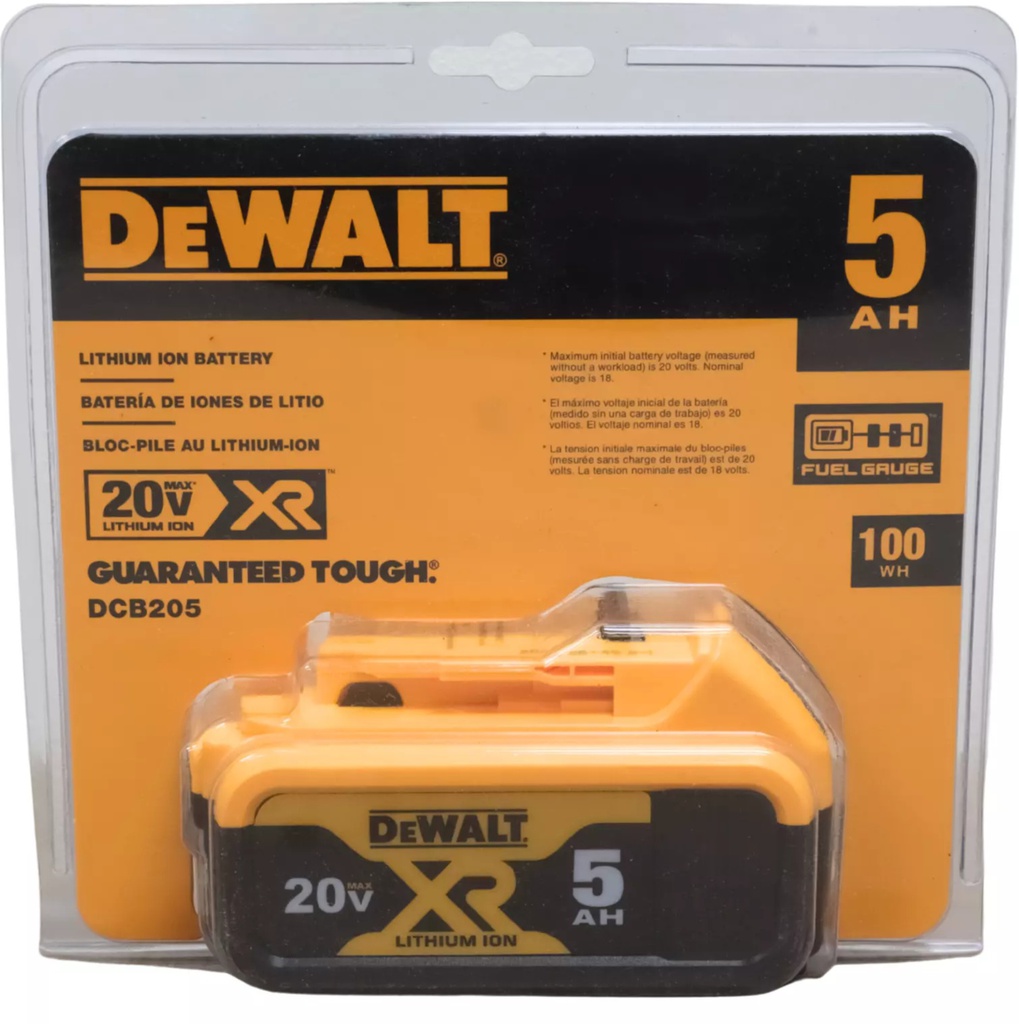 Bateria DEWALT 20 V / 5.0 Ah / DCB205 DEWALT / DEWALT-4-C-3-A