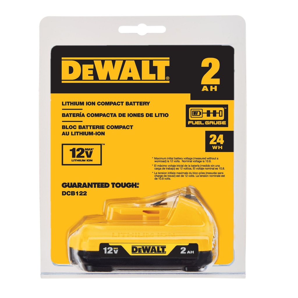 Bateria DEWALT 12 V / LITHIUM / 2.0 AH / DEWALT-4-D-3-C