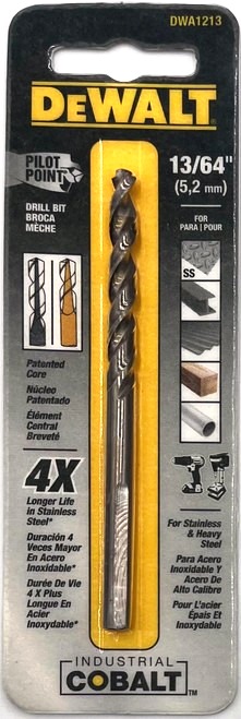 Broca Metal Madera Cobalto 13/64" DeWalt / DEWALT-5-B-3-D-3