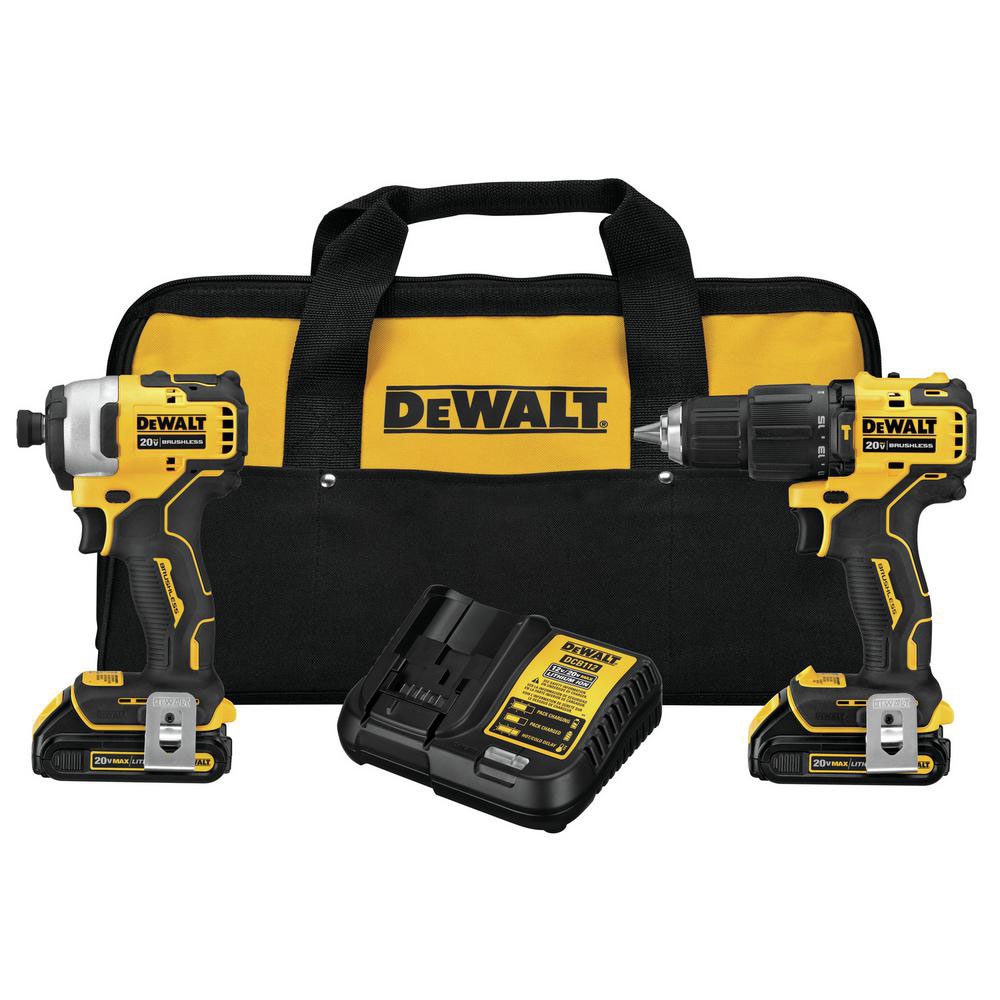 Combo Taladro  DCK279D2-B3 / DCD709+DCF809 / 2 Bateria 1 Cargador / 20 Volt / ATOMIC / DEWALT -7-D-1/17 FONDO