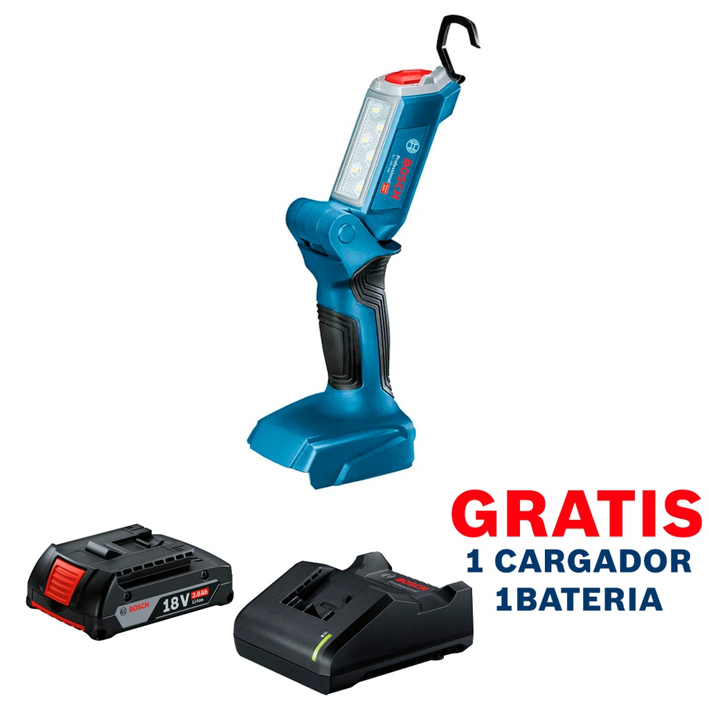 Lampara 18V - GLI 18V-300 /  BARETOOL / GRATIS 1-BATERIA + 1-CARGADOR  / BOSCH-6-D-1