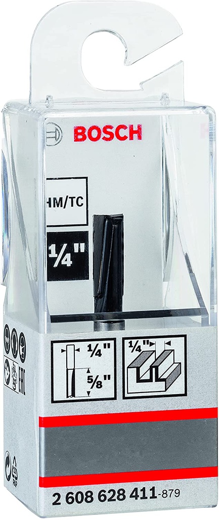 Fresa Router Canal Recto 1/4" x 1/4" / BOSCH-