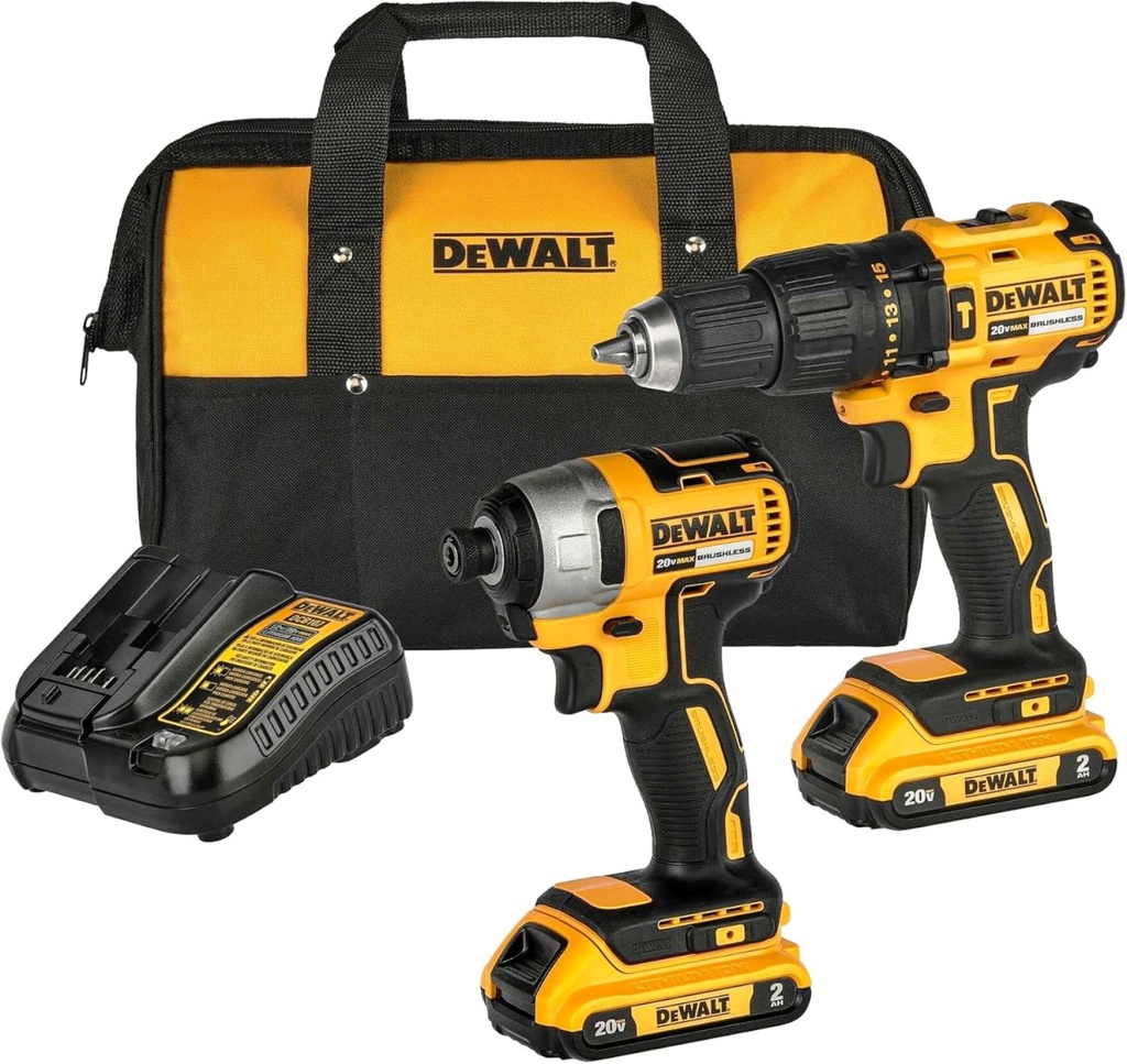 Combo Taladro DCK276D2-B3 / DCD778+DCF787 / 2 Bateria 1 Cargador / 20 Volt / DEWALT-7-E-1-C/17-B-3-A
