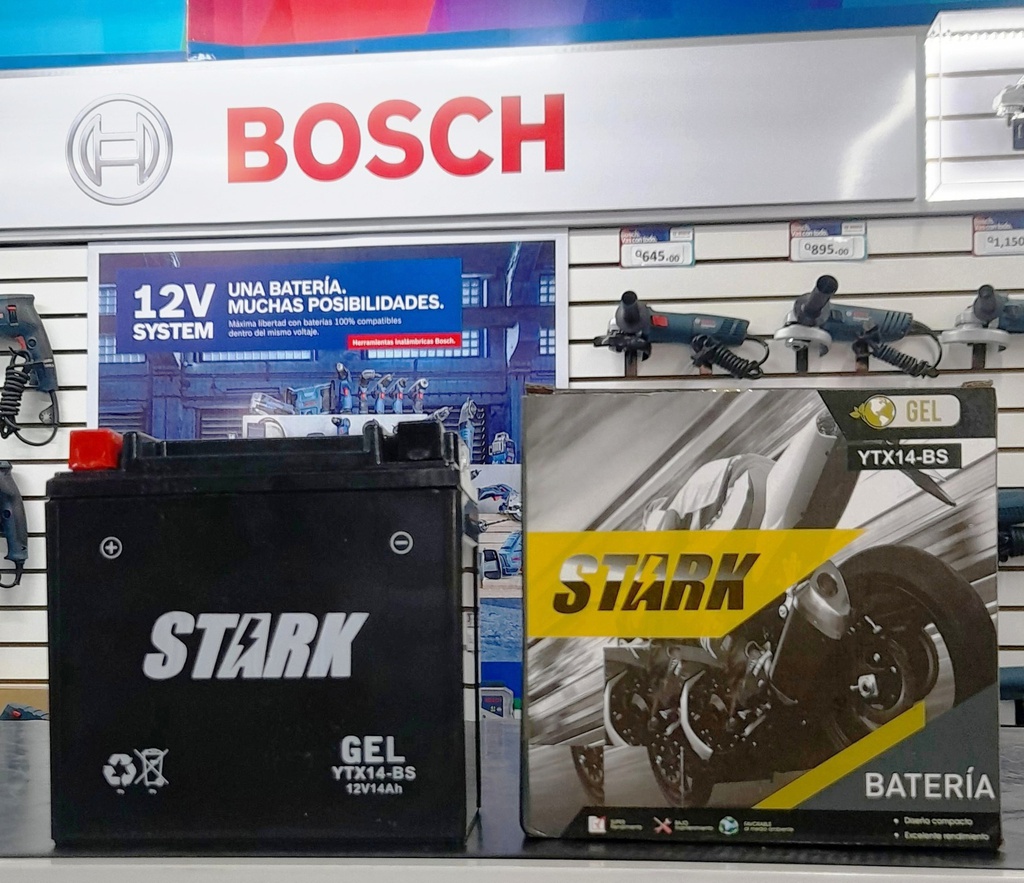 Bateria Moto YTX14-BS STARK  GEL / 14 Ah / BOSCH-******