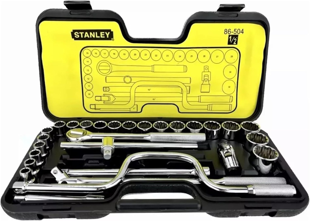 Juego / Dados / Corto 1/2" / 29 Piezas 12 puntos / STANLEY / DEWALT-5-D-3-D-1