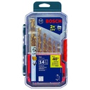 Juego de 14 Brocas 1/16" a 1/2" / TITANIO / TI14 / BOSCH-