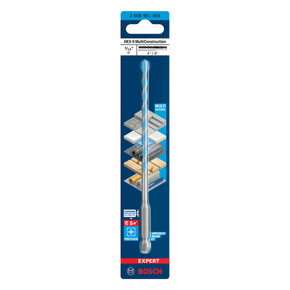 Broca MultiConstruccion 3/16 x 6" BOSCH / HEX-9 / EXPERT / BOSCH-