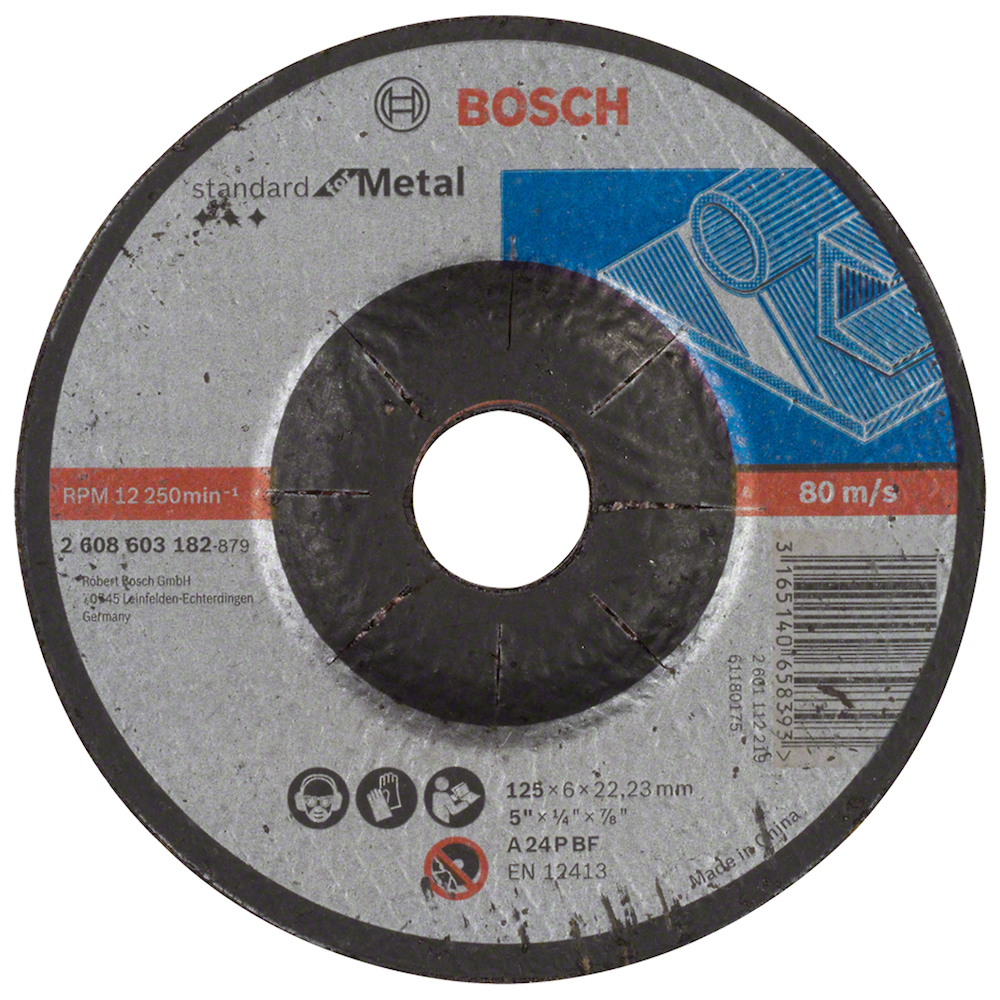 Disco abrasivo 5&quot; pulir metal / STANDARD / 5&quot; X 1/4&quot; X 7/8&quot; (115 X 6 X 22.23MM) BOSCH-7-D-3