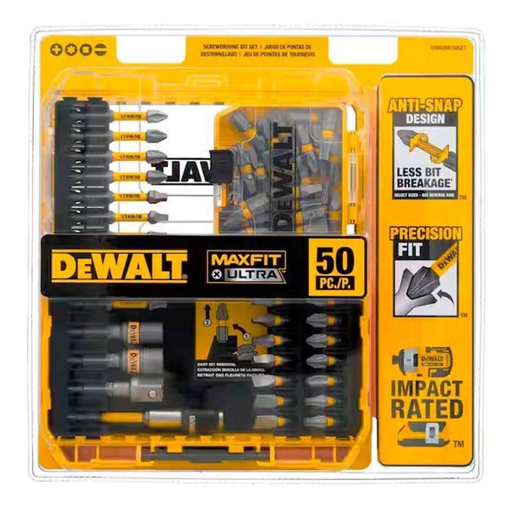 Kit de Puntas Magneticas 50 Piezas / MAXFIT ULTRA / DWAUMF50SET / DEWALT-TABLA-7
