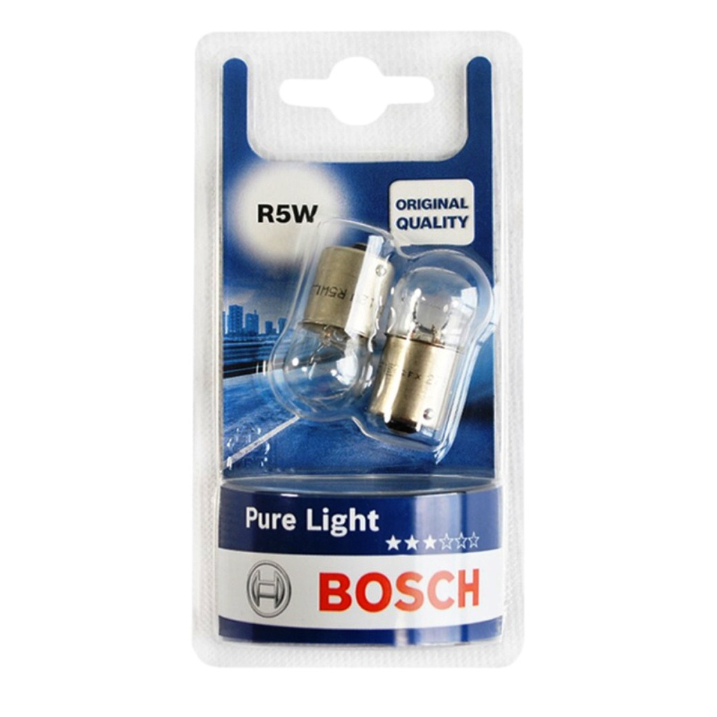 Bombilla Auxiliar BOSCH ( 1 Contacto ) R5W / 12V / BA15S / BLISTER / BOSCH-10-C-1