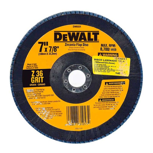 [DW8321] Disco Laminado 7" G.36 DEWALT / DEWALT-