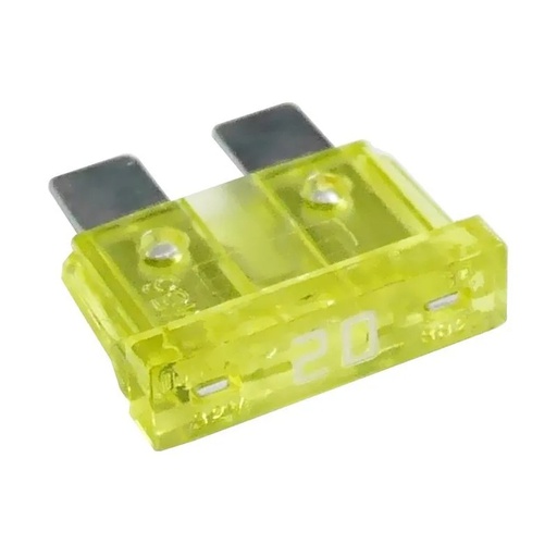 [214820] Fusible FLOSSER NORMAL Amarillo / Uña / 20 Amp / BOSCH-10-D-1