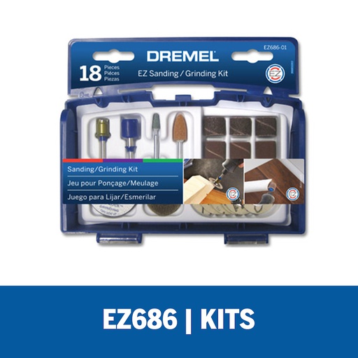 [EZ686-01] Kit Accesorios 18 Piezas Dremel EZ686-01 / BOSCH-