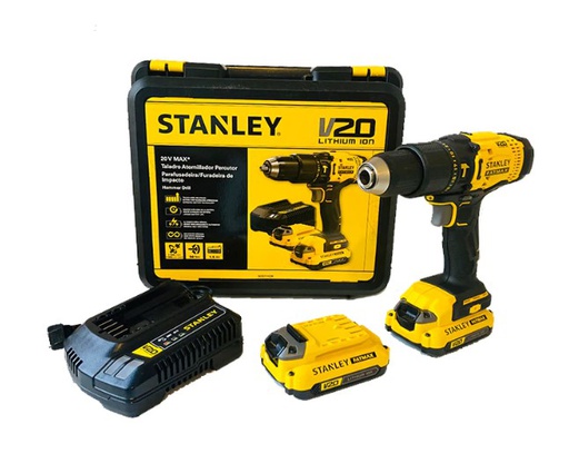[SCD711C2K-B3] Taladro inalambrico 20 V STANLEY Lithium / FATMAX / Percucion SCD711C2K-B3 / DEWALT-7-C-2-B-1