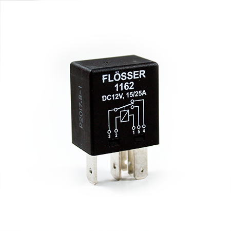 [1162] Relay Micro FLOSSER 12V / 15-25 Amp 5 Terminales / BOSCH-