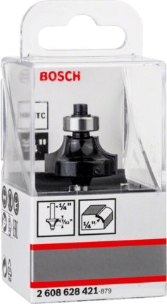 [2608628421] Fresa Router Redondear Canto 1/4" x 1/4" / BOSCH-