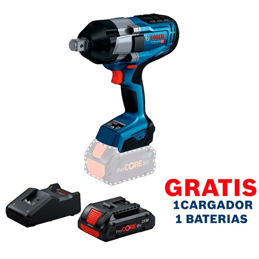 [19J8] Pistola de Impacto 3/4&quot;  GDS 18V-1050 H / 1050 NM / BITURBO / BARETOOL / GRATIS 1-BATERIA + 1-CARGADOR / BOSCH-18-D-1-B