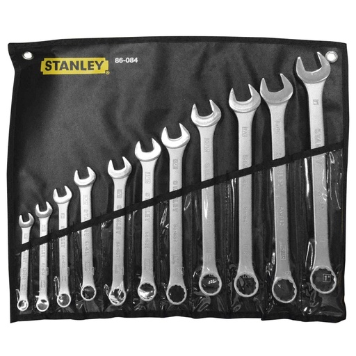 [86-084] Llaves Combinadas PULGADAS 11 Piezas / 3/8", 7/16", 1/2", 9/16", 5/8", 11/16", 3/4", 13/16", 7/8", 15/16", 1" STANLEY / DEWALT-6-A-3-A