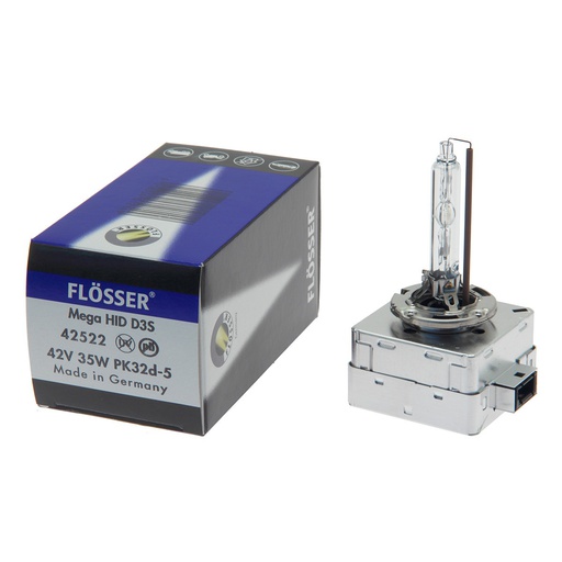 [42522] Bombilla FLOSSER XENON D3S / 42V / 35W / PK32D-5 MEGA 5000°K / BOSCH-