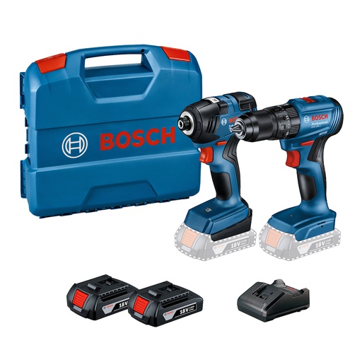 [19J2-1G0] Combo Taladro GSB 185-LI + GDR 18V-200  / 2 Bateria 1 Cargador / 18 Volt / BOSCH-14-E-3-A