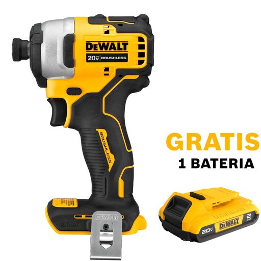 [DCF809B-OF1] Atornillador de Impacto 20 V DEWALT / BARETOOL / GRATIS DCB203 / DEWALT-(B2)-PISO-1-C-3-B