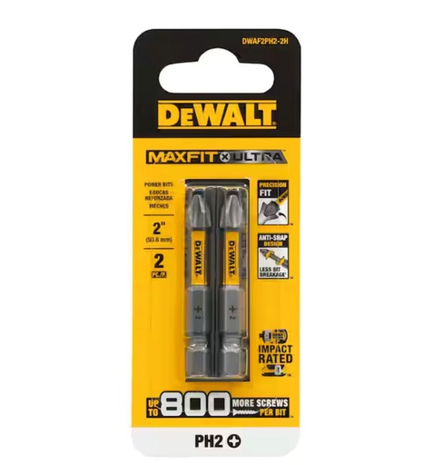 [DWAF2PH2-2H] Punta No 2 Philips de 2&quot; DeWalt / KIT 2 PUNTAS / MAXFIT ULTRA / DEWALT-5-B-2-B-2