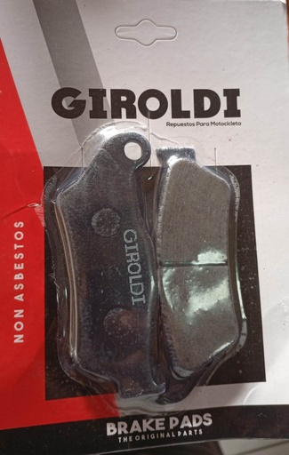 [A016321] Pastilla de Freno / MOTO / PULSAR 135 / PULSAR 180 / DISCOVER 125 y 135 / YBR 125 2008-2017 / GIROLDI / BOSCH-10-A-1