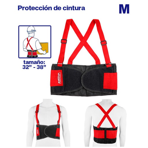 [EMTG901M] Cinturon de Apoyo Ajustable / Proteccion Lumbar Talla M / DEWALT-