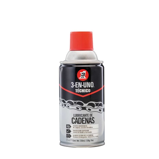 [520419] Lubricante de Cadenas en Aerosol  / 8 Onzas / 3EN1 / WD-40 / BOSCH-